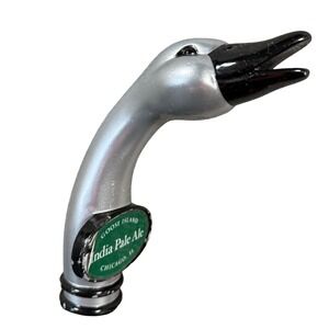 Goose Island IPA Beer Tap Handle Silver Goose Head Platinum Barware Collectible